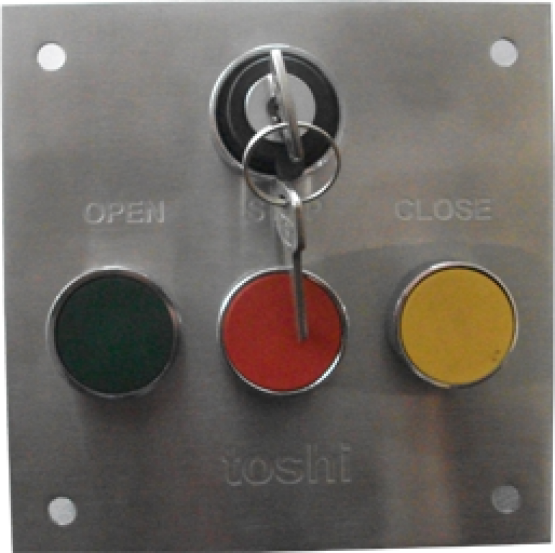 Open-Close-Stop Button with Key Switch in SS Plate